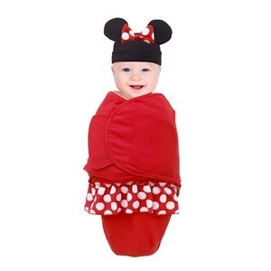 Minnie Mouse Secure-Me Blanket with Beanie